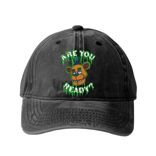 Discover Five Nights at Freddy's Freddy Fazbear's Pizza Washed Denim Baseball Caps