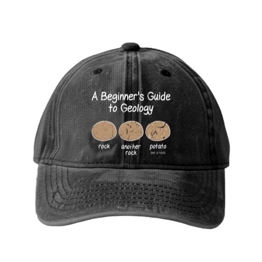 Discover Geologist Beginner Geology Meme - Funny Geology - Washed Denim Baseball Caps