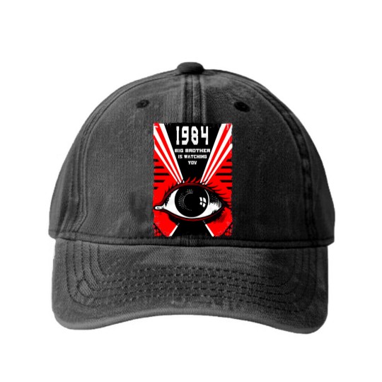 Discover 1984 V10 (Orwell) Poster Men Washed Denim Baseball Caps