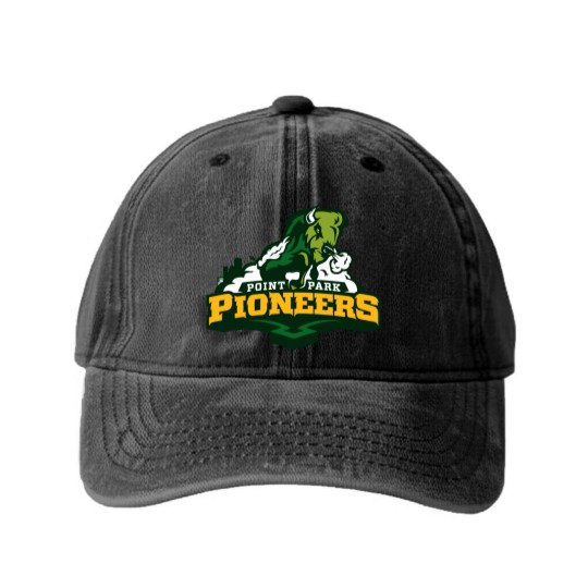 Discover Point Park Pioneers College Sport Team Washed Denim Baseball Caps