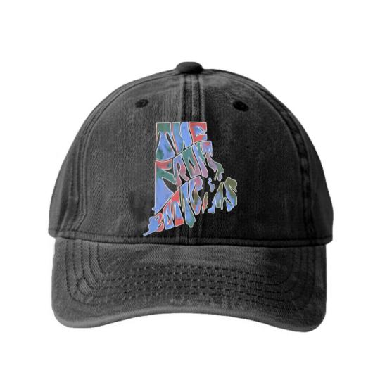 Discover The Front Bottoms Merch Front Bottoms Melted | Essential Washed Denim Baseball Caps
