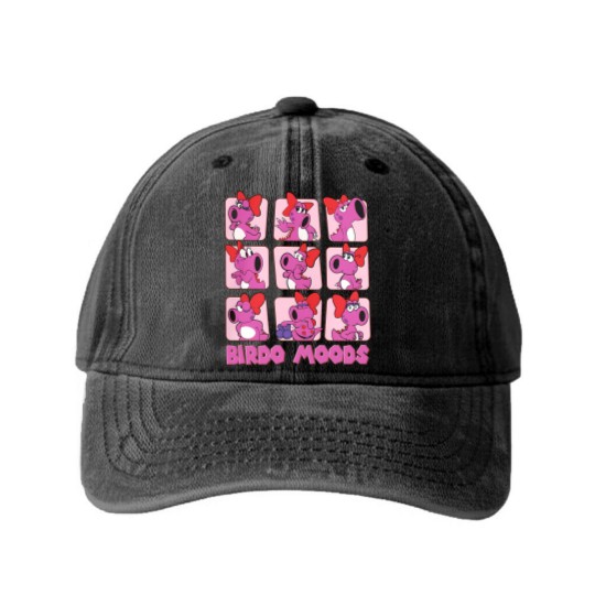 Discover Cute Birdo Moods Washed Denim Baseball Caps | Super