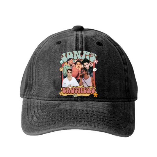 Discover Jonas Brothers Tour 2023 Washed Denim Baseball Caps, Jonas Brothers The Album Washed Denim Baseball Caps