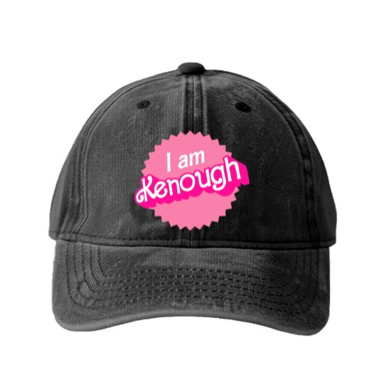 Discover I am Kenough Washed Denim Baseball Caps