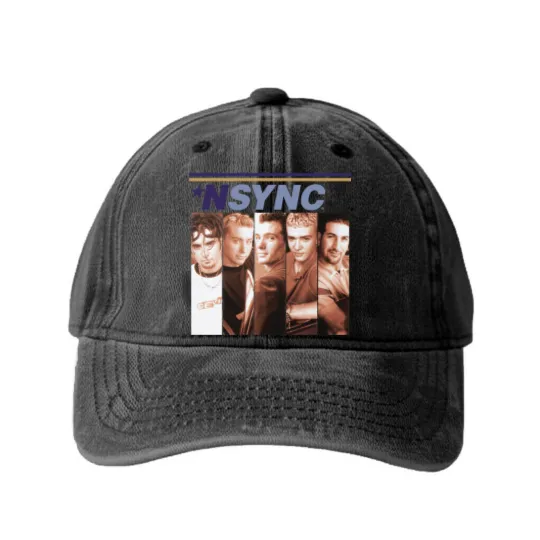 Discover Vintage NSYNC Boxes White Washed Denim Baseball Caps Gift For Men Women S-3XL