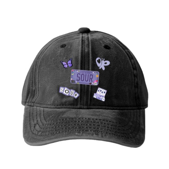 Discover Olivia Sour Tour 2023 Washed Denim Baseball Caps, Olivia Rodrigo Washed Denim Baseball Caps, Sour Album Washed Denim Baseball Caps