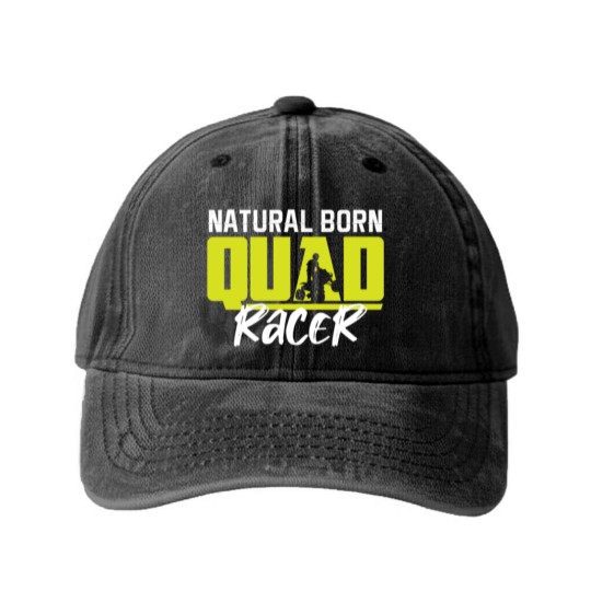 Discover Quad Racer Washed Denim Baseball Caps