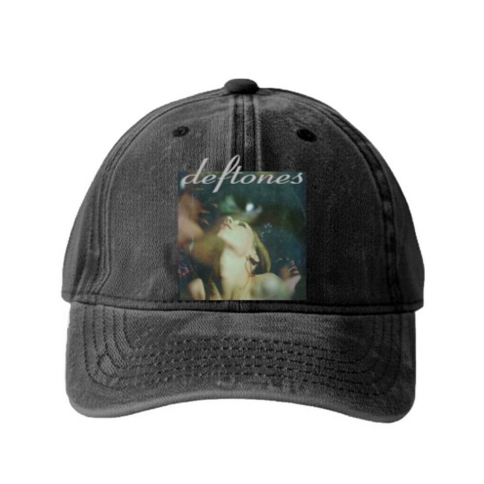 Discover Deftone tour Washed Denim Baseball Caps, Deftone concert Washed Denim Baseball Caps