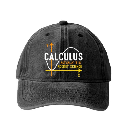 Discover Calculus Is Rocket Science Washed Denim Baseball Caps