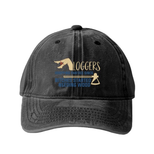 Discover Logging Needing Wood Funny Logger Washed Denim Baseball Caps