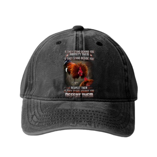 Discover Chicken Washed Denim Baseball Caps/ Chicken Clothing/ rooster Washed Denim Baseball Caps
