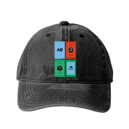 Discover Tennis Washed Denim Baseball Caps grand slams, Tennis player gift, Premium men woman unisex Washed Denim Baseball Caps, Tennis Washed Denim Baseball Caps
