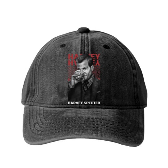 Discover Harvey Specter Vintage Graphic Washed Denim Baseball Caps, Suits Movie TV Washed Denim Baseball Caps