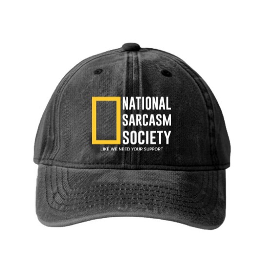 Discover national sarcasm society Washed Denim Baseball Caps
