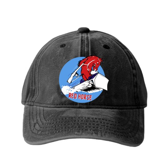Discover Expeditionary Red Horse Group | Essential Washed Denim Baseball Caps