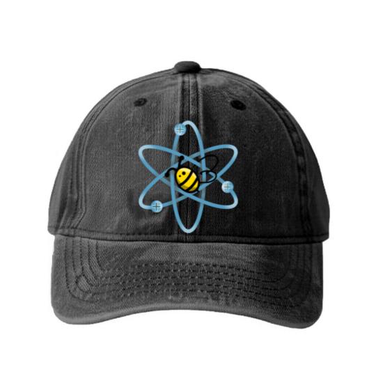 Discover Bee Positive Washed Denim Baseball Caps