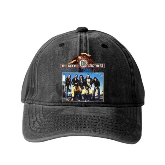 Discover The Doobie Brothers 2023 Tour Washed Denim Baseball Caps the Doobie