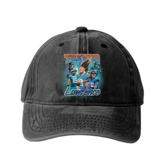 Discover Trevor Lawrence Vintage Retro Style Bootleg Washed Denim Baseball Caps