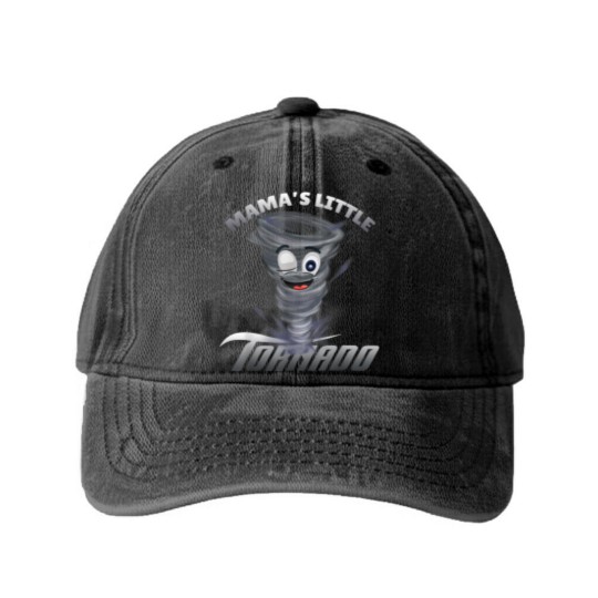Discover Mamas Little Tornado Meteorologist Kid Washed Denim Baseball Caps Washed Denim Baseball Caps