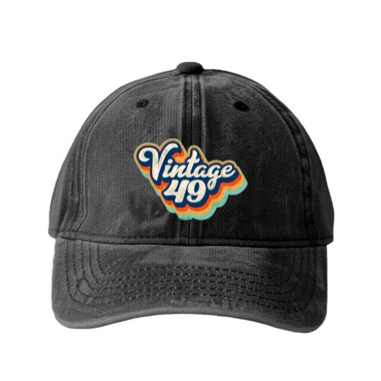 Discover Vintage 49 milestone design Washed Denim Baseball Caps