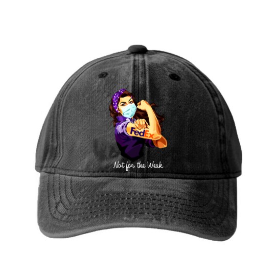 Discover Fedex Not For The Weak Washed Denim Baseball Caps