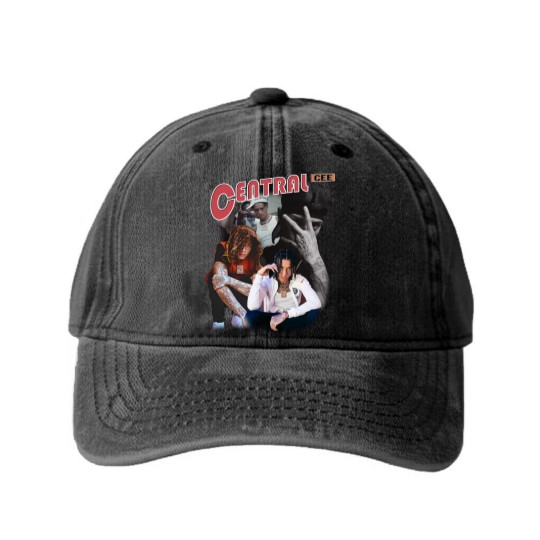 Discover Central cee Washed Denim Baseball Caps singer song writer music British rapper Washed Denim Baseball Caps