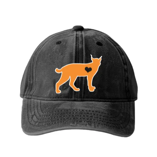 Discover Bobcat Heart Washed Denim Baseball Caps