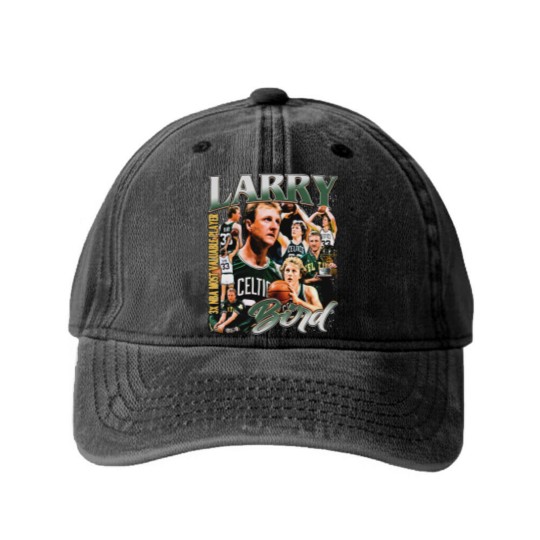 Discover Larry Bird Vintage Washed Denim Baseball Caps, Larry Bird Fan Tees, Basketball Washed Denim Baseball Caps