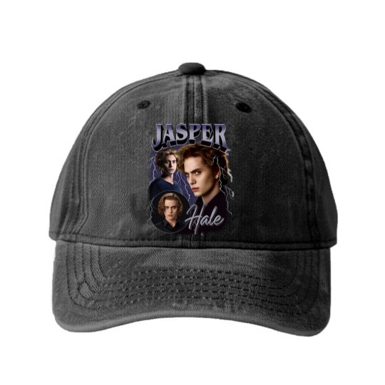 Discover Jasper Hale Washed Denim Baseball Caps, Jasper Hale Washed Denim Baseball Caps, Vintage Jasper Hale Twilight saga Washed Denim Baseball Caps