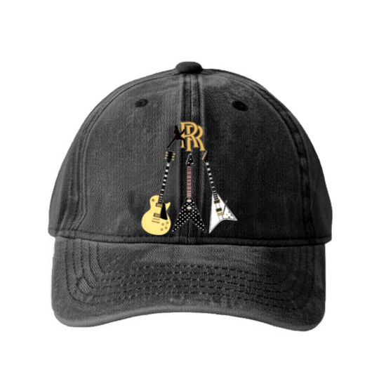 Discover Randy Rhoads Collection Fitted Washed Denim Baseball Caps