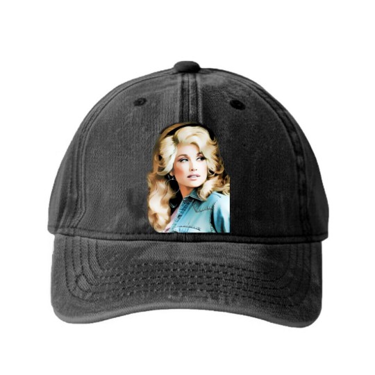 Discover Dolly Parton - Dolly Parton - Washed Denim Baseball Caps