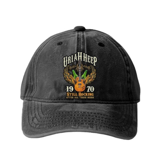 Discover Uriah Heep Washed Denim Baseball Caps