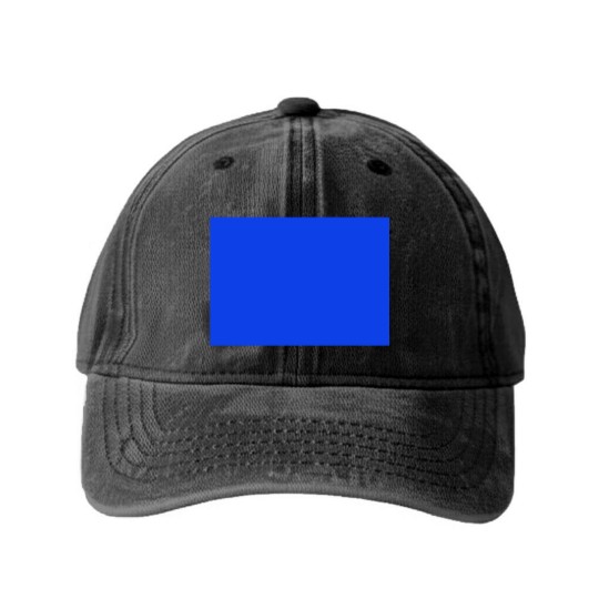 Discover "Blue Square" design Washed Denim Baseball Caps