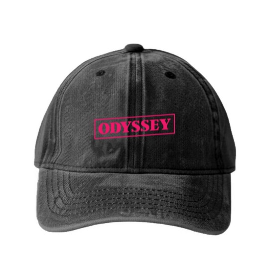 Discover Odyssey Outline Color Washed Denim Baseball Caps