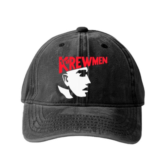 Discover Vintage The Krewmen Pure Rockabilly Psychobilly Music Big Printed Washed Denim Baseball Caps