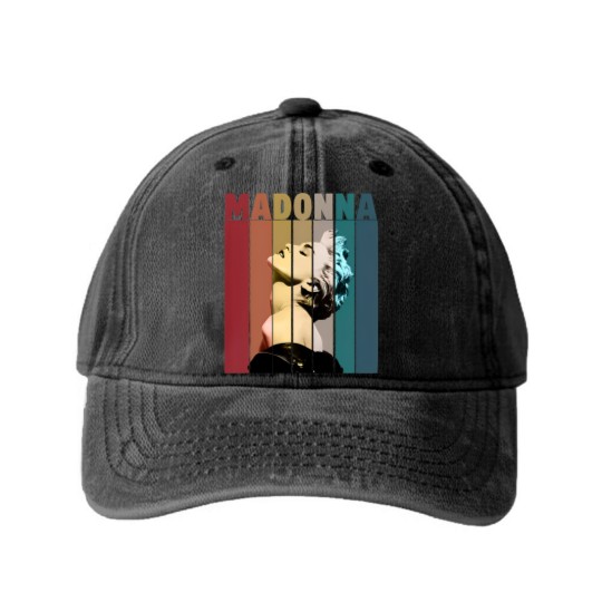 Discover Madonna Retro Vintage Washed Denim Baseball Caps, Madonna Washed Denim Baseball Caps, Music Washed Denim Baseball Caps, Gift Washed Denim Baseball Caps For You And Your Friends, Vintage Madonna Washed Denim Baseball Caps