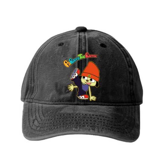 Discover Parappa The Rapper Washed Denim Baseball Caps