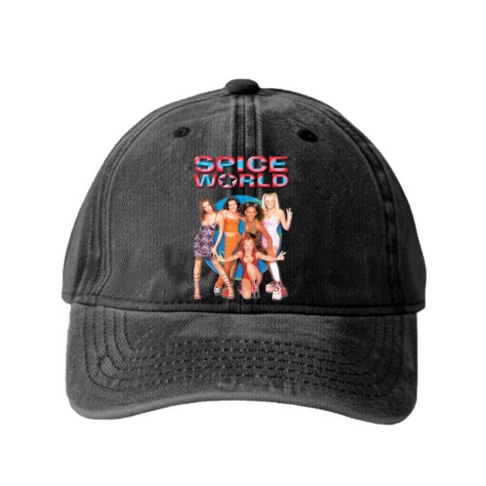 Discover Spice World Washed Denim Baseball Caps Spice Girls Washed Denim Baseball Caps