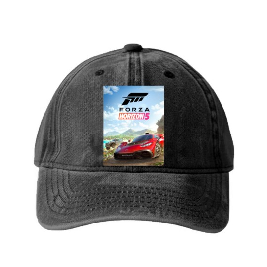 Discover Forza Horizon 5 Premium Washed Denim Baseball Caps