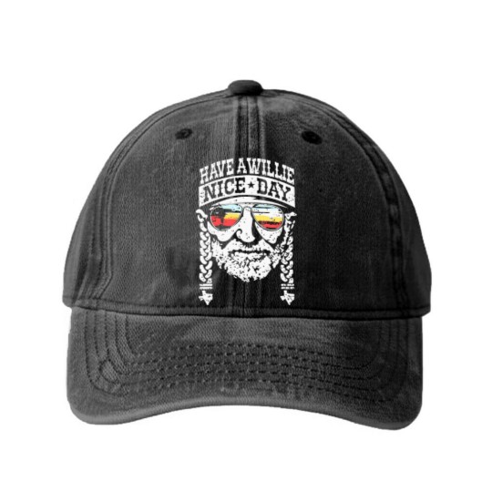 Discover Nelson Willie Nice Day Washed Denim Baseball Caps