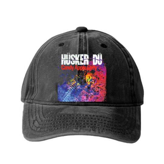 Discover HUSKER DU MUSIC PUNK Washed Denim Baseball Caps