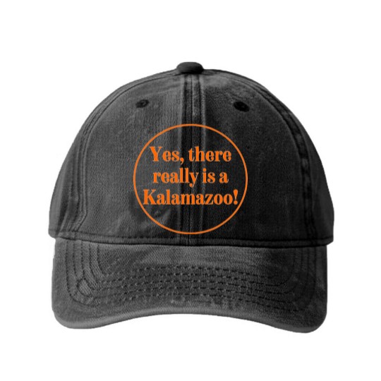 Discover Yes There Really Is A Kalamazoo Michigan Throwback Washed Denim Baseball Caps
