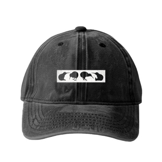 Discover Kiwi Bird Silhouettes New Zealand Animal Washed Denim Baseball Caps
