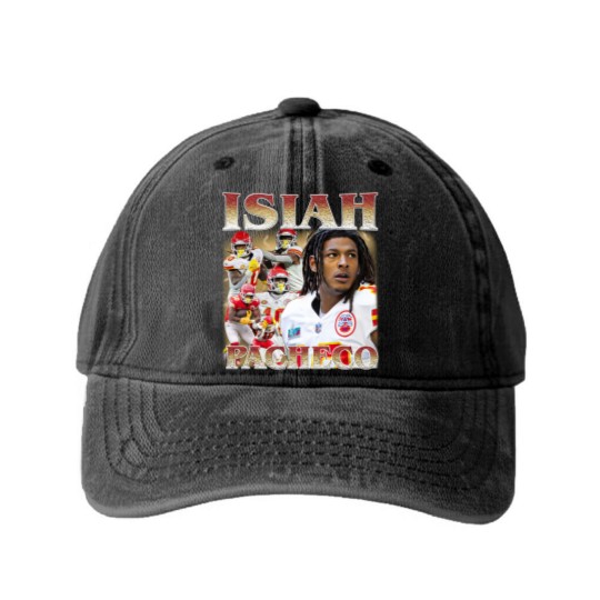 Discover Vintage Isiah Pacheco Vintage 90's Style Washed Denim Baseball Caps