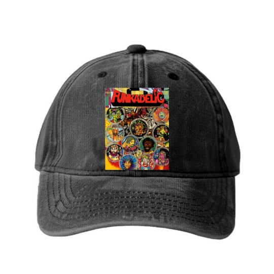 Discover Funkadelic Tribute Washed Denim Baseball Caps