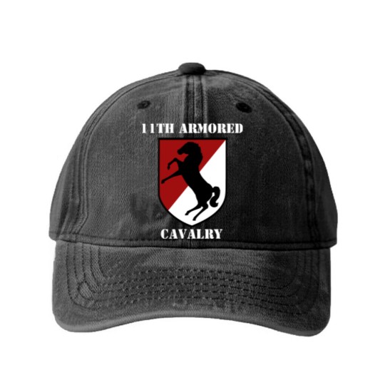 Discover 11th Armored Cavalry Regiment Washed Denim Baseball Caps
