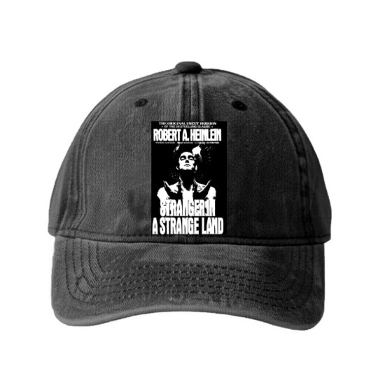 Discover STRANGER IN A STRANGE LAND- ROBERT HEINLEIN Washed Denim Baseball Caps