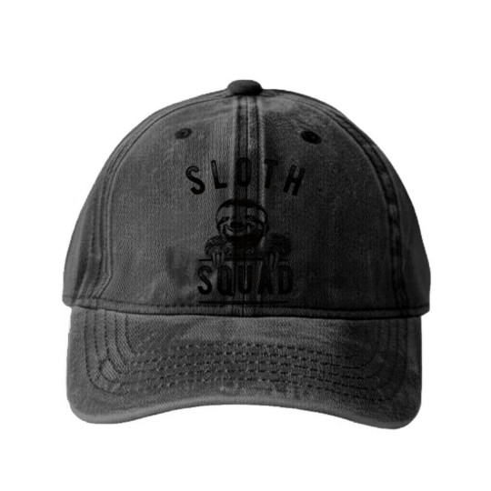 Discover Sloth Squad Washed Denim Baseball Caps. Sloth Washed Denim Baseball Caps. Sloth Gifts. Sloth Birthday