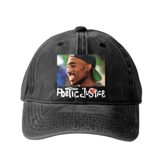 Discover Tupac Shakur Washed Denim Baseball Caps