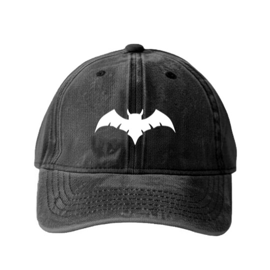 Discover Owlman Logo - White Washed Denim Baseball Caps
